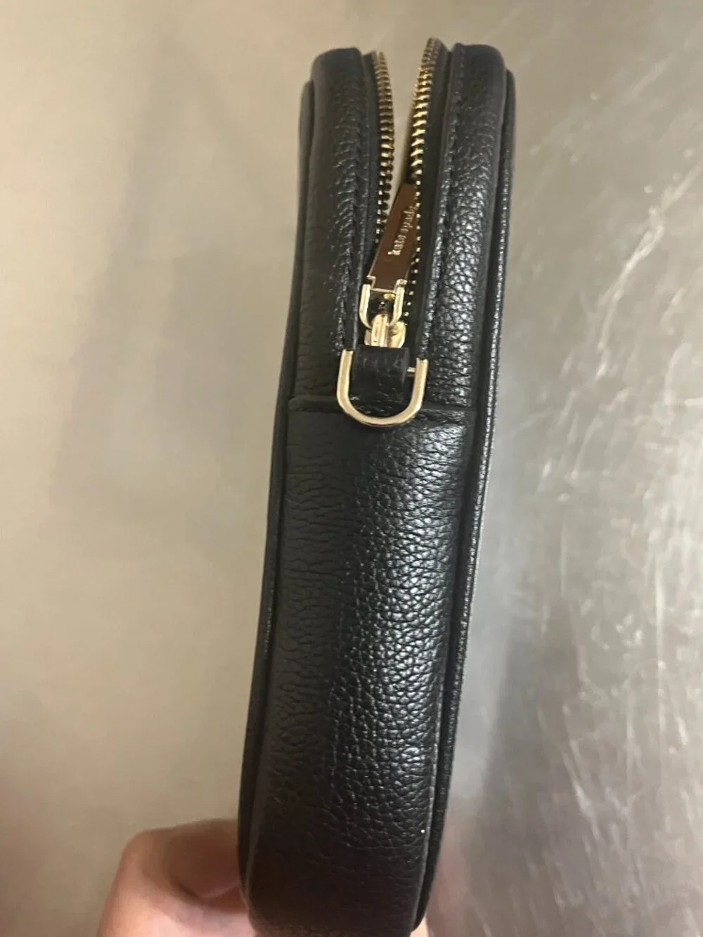 KATE SPADE black pebbled rosie north south crossbody bag